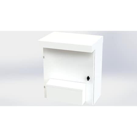 Saginaw Control & Engineering 1/4 Turn Latch with Padlock Wing Knob Electrical Enclosures, 29 in H, 12 in D, 24 in W, NEMA 3R SCE-29VR2412